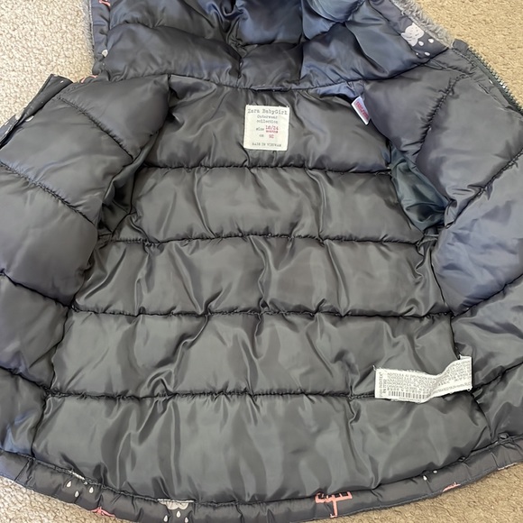 Zara Baby Girl Grey Jacket Size 18/24 Months - Picture 7 of 9